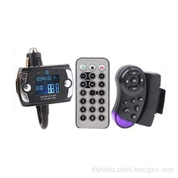 Car Bluetooth Handsfree MP3 Player FM Transmitter with Steering Wheel Remote